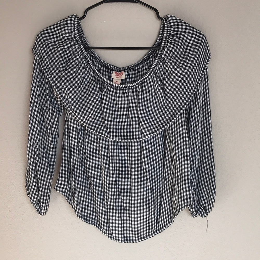 Gingham, Off the Shoulder Top